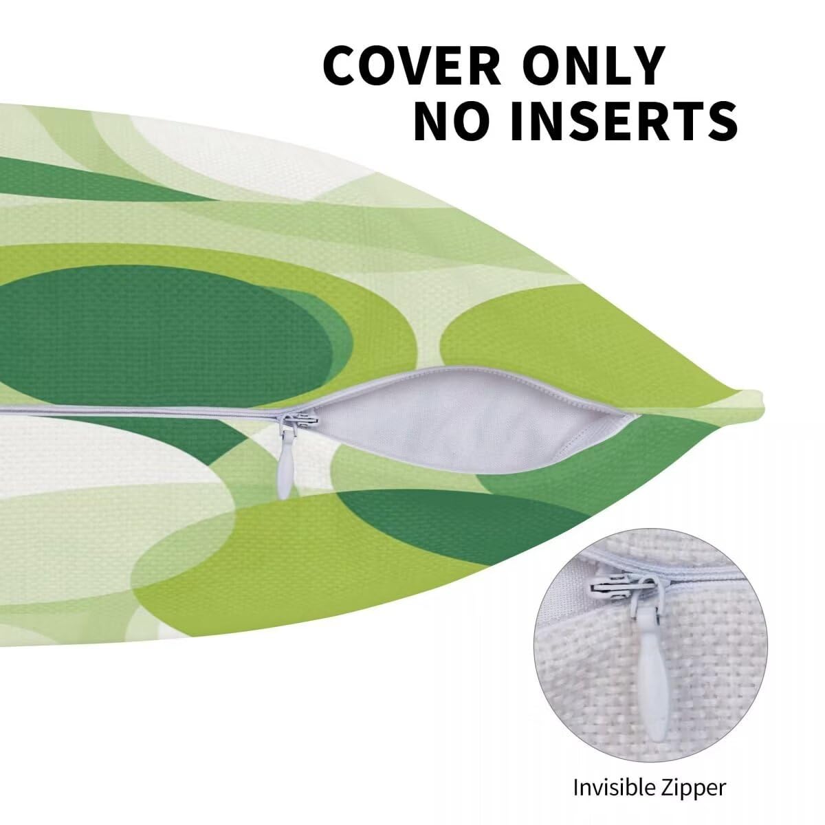 Funda Cojin 65x65 cm Juego de 2 Fundas de Cojines Verde Funda de Almohada de Lino, Fundas de Cojín Geométrico Cojines para Exterior, Funda Cojines Decorativos para Sofá Coche Cama Estar Jardin -LY417