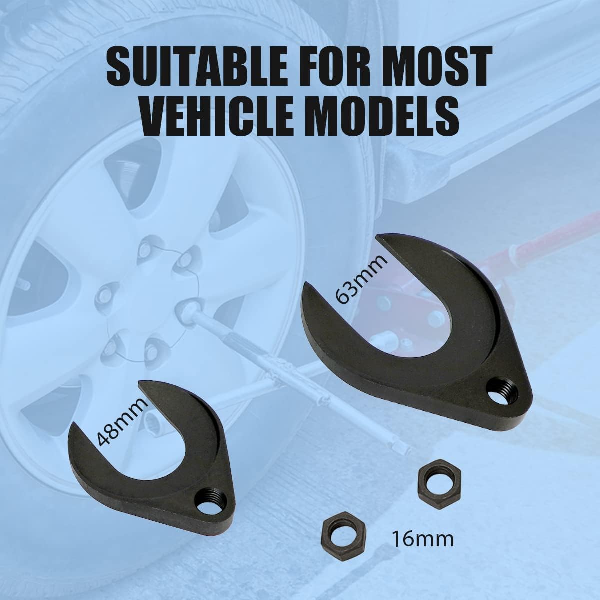 CMTOOL CV Axle Removal Tool Kit, 10 Pounds, Heavy Duty Slide Hammer Puller Set with 63mm&48mm CV Joint Fork Removing Adapter