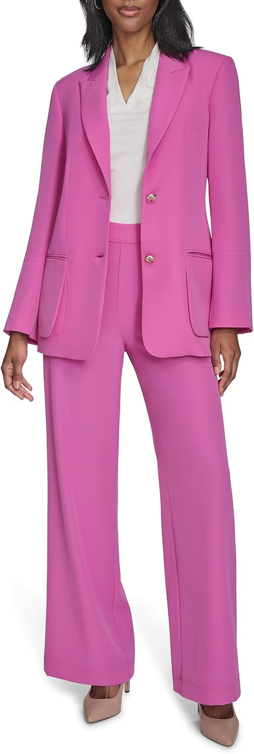 Halston Womens Straight Leg Soft Suiting Office Workwear Pant - Image 2