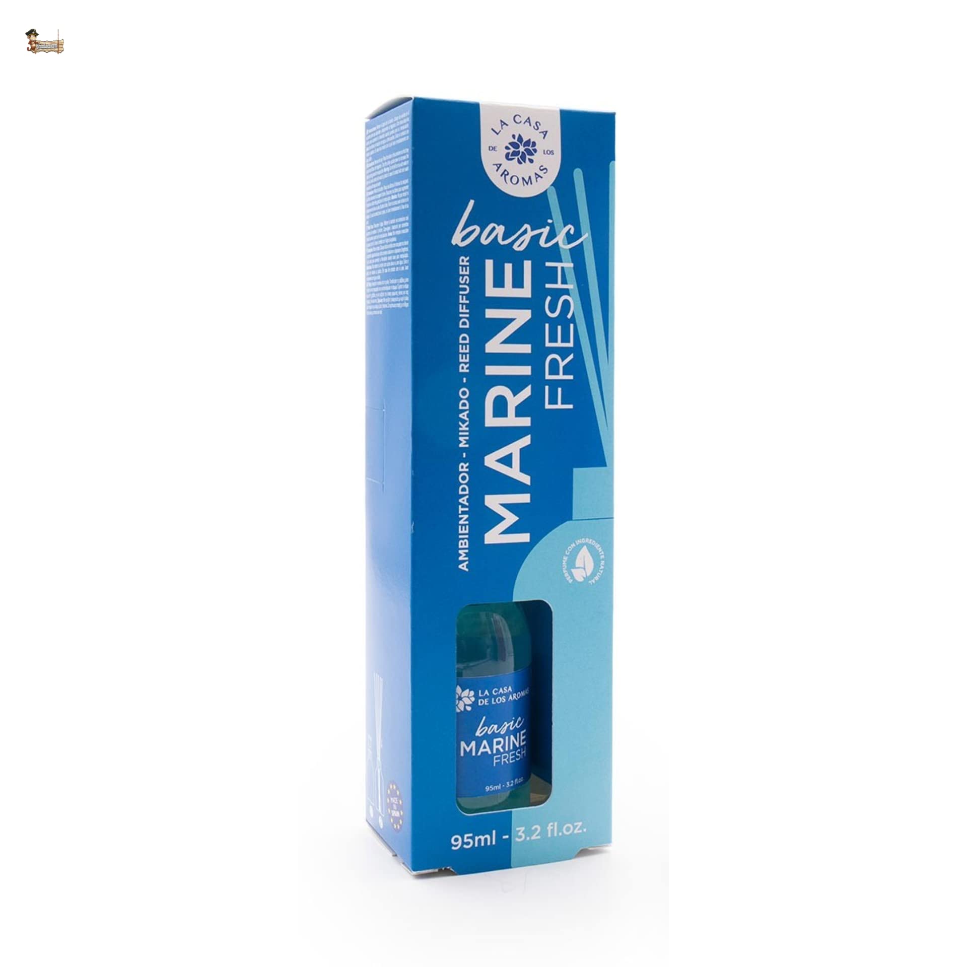 BricoLoco.com. Deodorante Basic Marine Fresh 95 ml più comodo e sicuro delle candele. Deodorante per casa, casa, camera. Mikado (6)