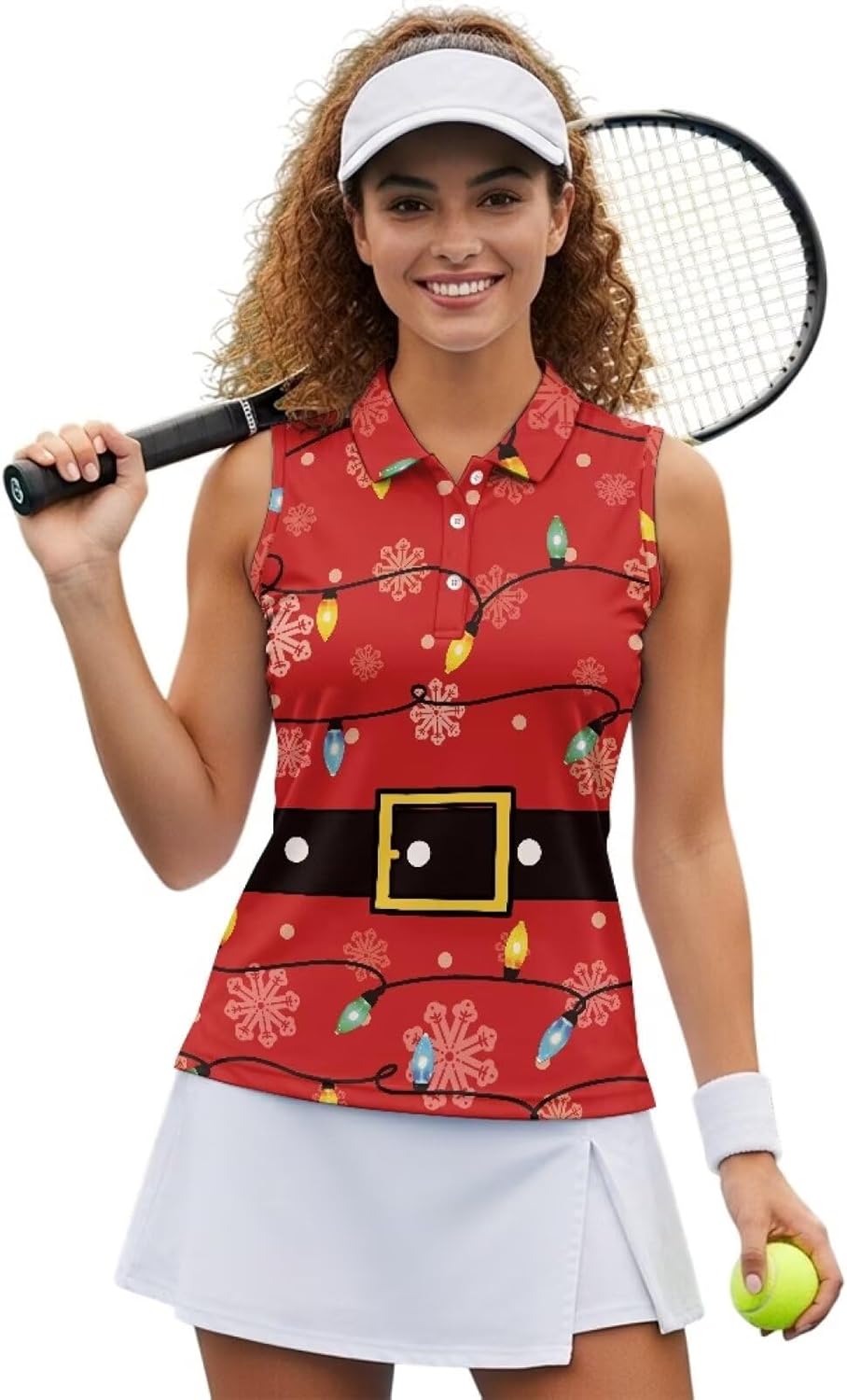 Biyejit Womens Sleeveless Golf Shirt Moisture Wicking Athletic Polo Shirts Golf Tank Top Quick Dry V Neck Tennis Tops