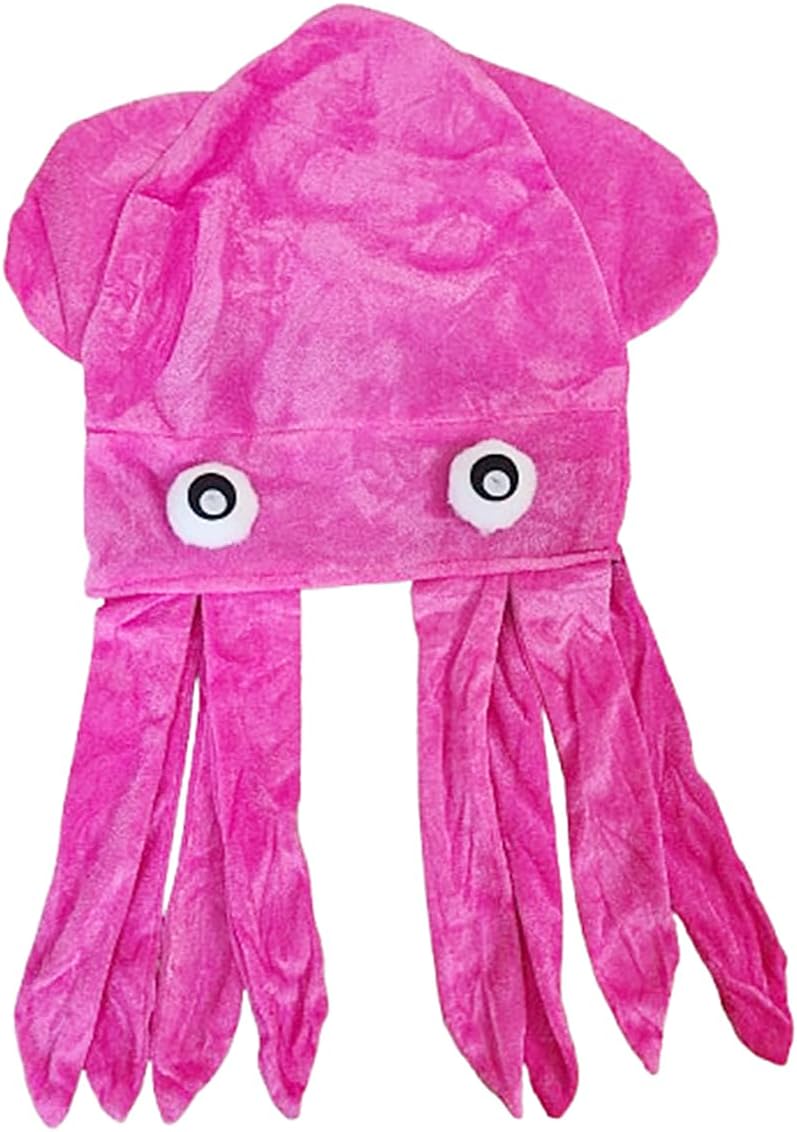 Kirei Sui Colorful Plush Squid Octopus Funny Halloween Party Crazy Hat Costume for Adults