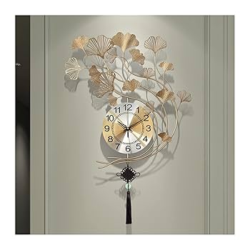 三居六社　特大和モダン壁掛け時計　ゴールド 三居六社 特大和モダン壁掛け時計 ゴールド