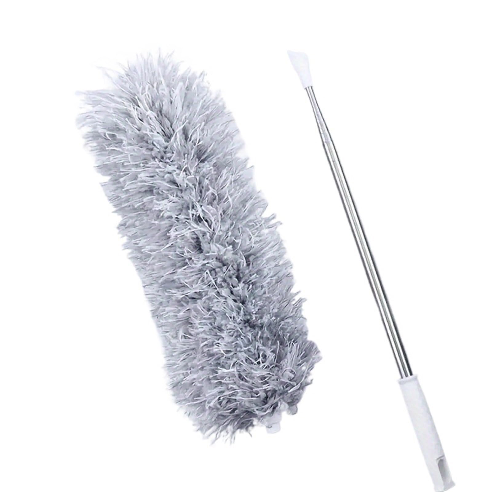 Cleaning Duster 2.8M Extended Chicken Feather Duster Extendable And Curved Ceiling Cleaning Broom Household Electrostatic Dust Collector