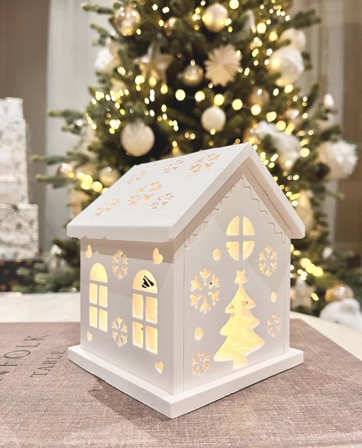 Işıltılı Dekoratif Tealight veya LED Tutucu Ev Modeli