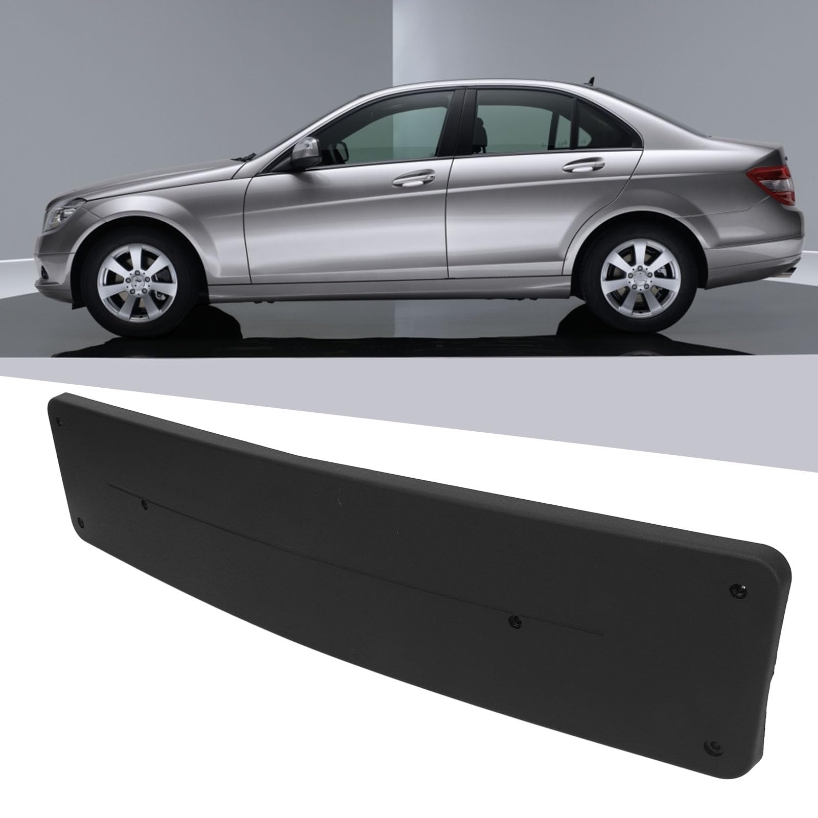 RGM Protección Parachoques Negra Compatible Con Mercedes Benz Clase C W204 Sedán (W 204) Antes Facelift Años De Construcción 01.2007-02.2011 RBP287