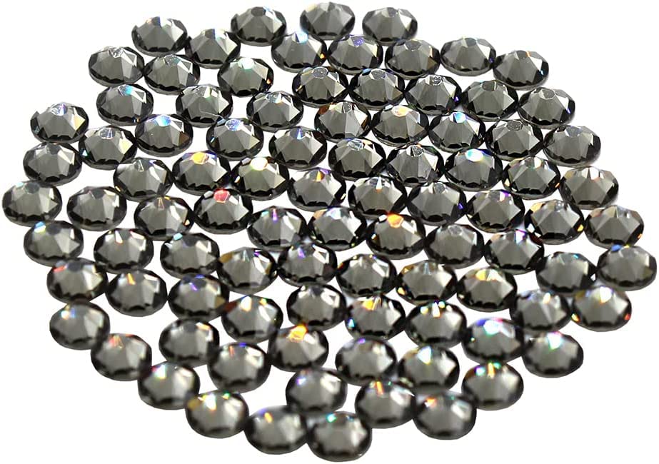 Diamantes Black Diamond Preciosa Maxima SS12 con fondo plano para decoración x144 uds