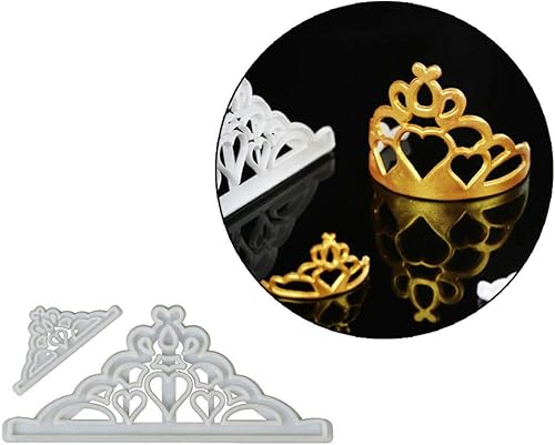 Wixine Molde de silicona para chocolate con corona, 2 piezas, para fondant, pastelería, herramientas de decoración para hornear