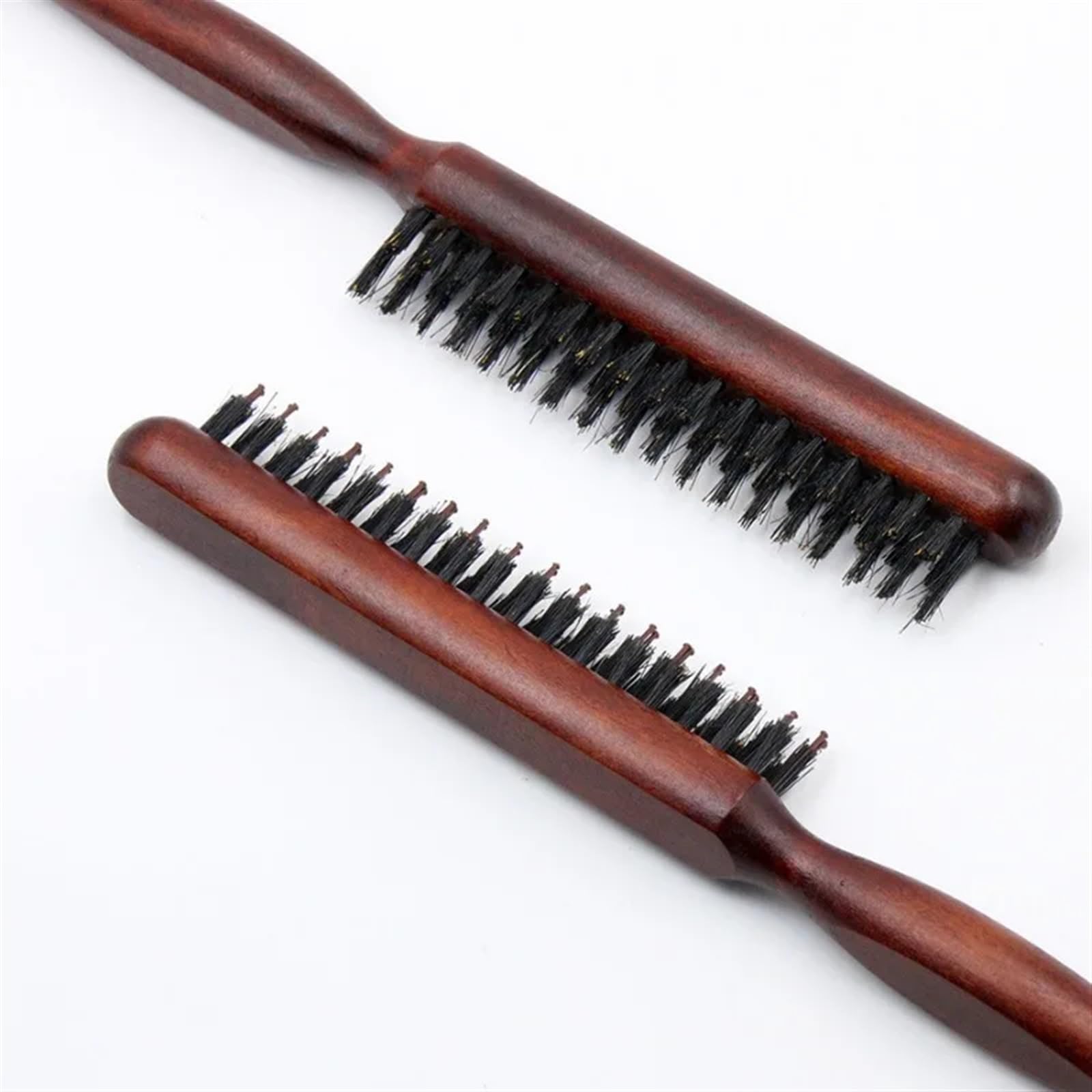 Salon Necken Zurück Haar DIY Pinsel Wildschwein Borsten Holz Slim Line Kamm Haarbürste Verlängerung Friseur Professionelle Styling Werkzeuge (Size : 02)