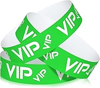 Vista 18 de Teling Paquete de 500 pulseras VIP de plástico para fiestas, pulseras de plástico personalizadas para eventos, pulseras resistentes al rasgado