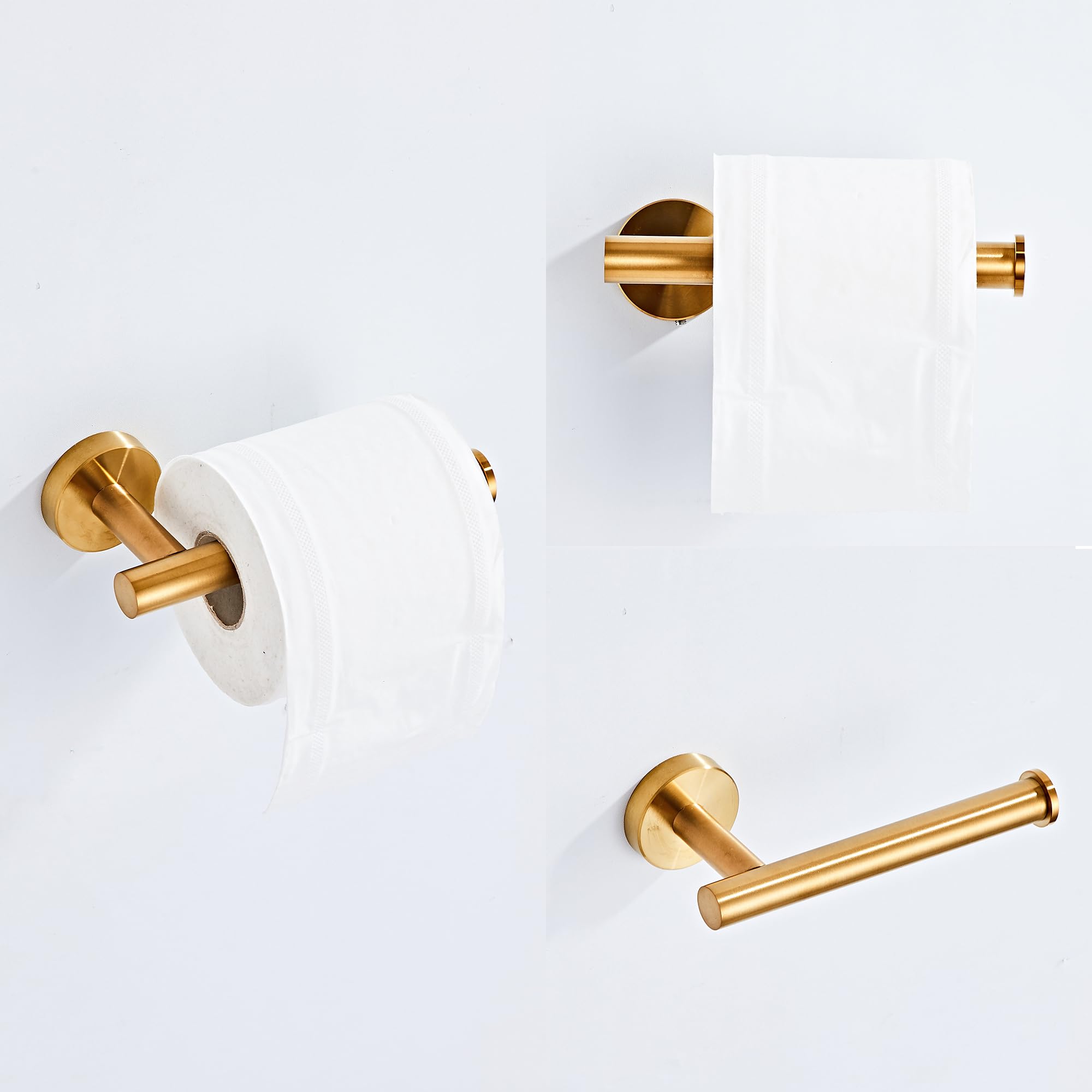 Brushed Gold Bathroom Hardware Set 5 Piece with Towel Racks for Bathroom, SUS304 Stainless Steel Bath Towel Bar Set, 24 Inch Wall Mounted Accessories Kit… — Amazon image 5