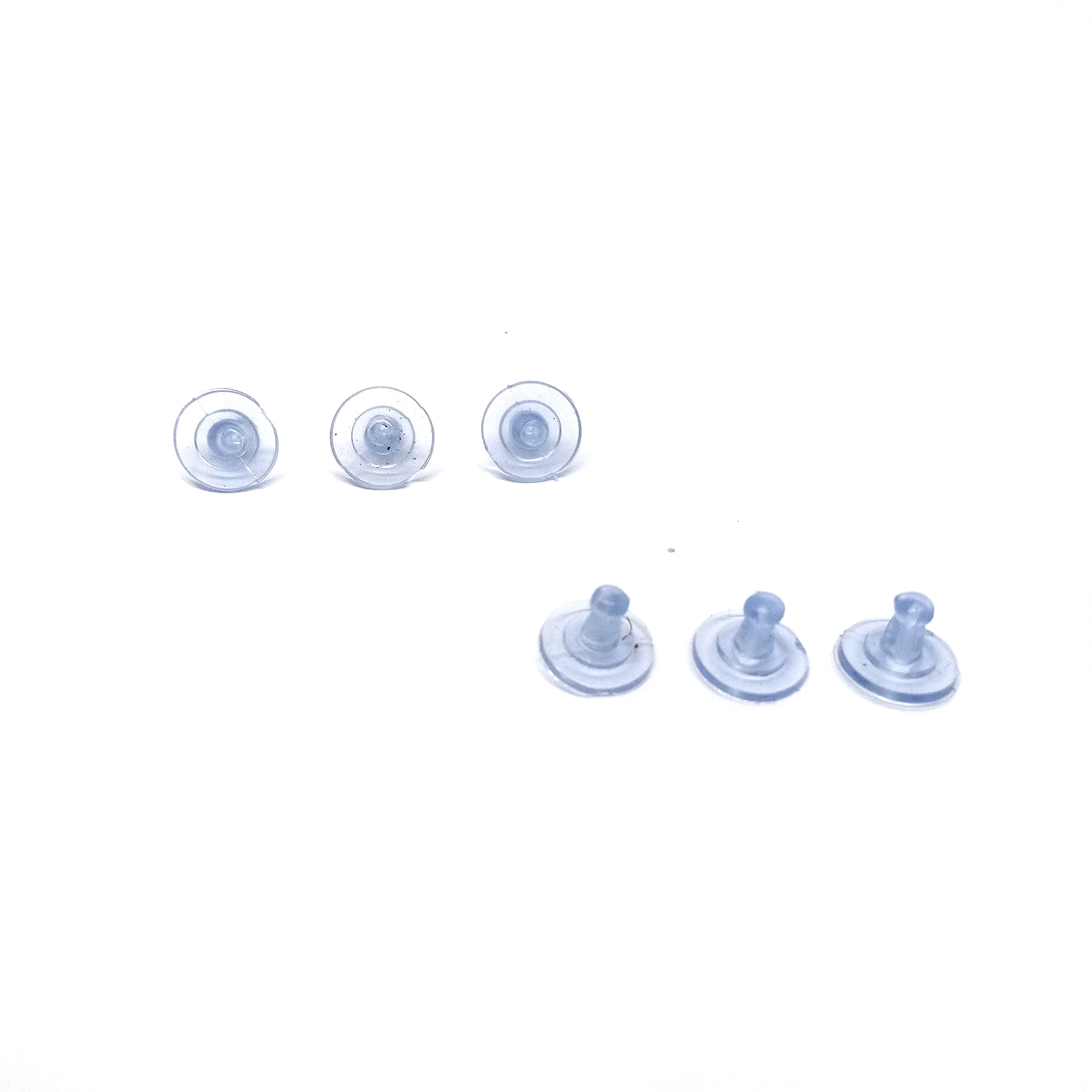 Clear Silicone Earring Back Stoppers Findings Stud Earring Plugs for Jewellery Making - 200 Pcs (7 mm)