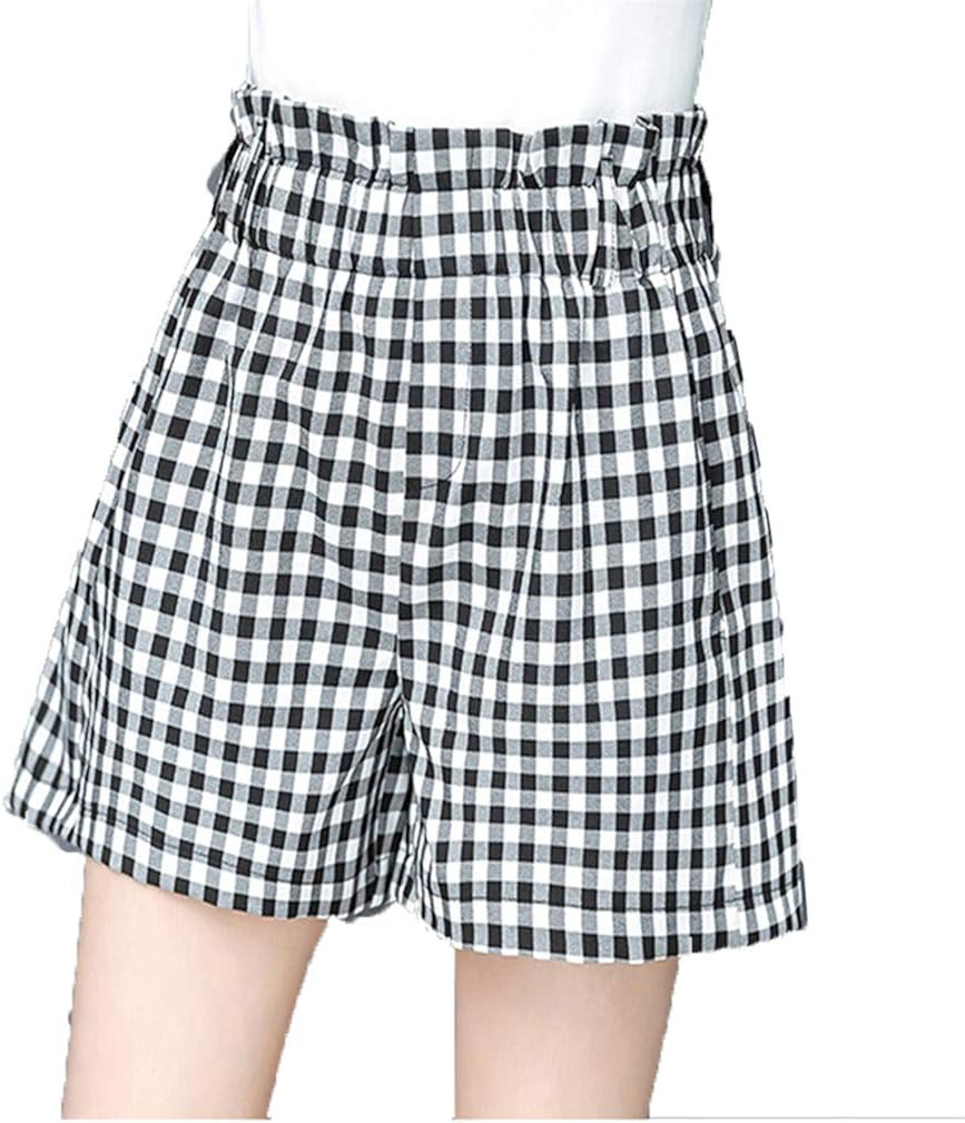 Off 美しいです ショートパンツ レディース ゆったり チェック柄 綿麻 短パン ショーツ カジュアル ハーフパンツ ショーパン ホット パンツ 夏 ワイドパンツ 可愛い ボトムス ウェストゴム 着痩せ