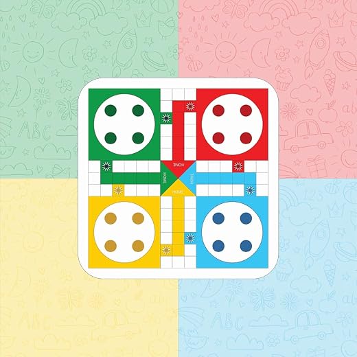 Happy Matty Ludo Picnic Mats for Kids Non-Slip Reversible Portable Mat Use for Outdoor/Indoor/Picnic/Beach/Travel (140cm x...