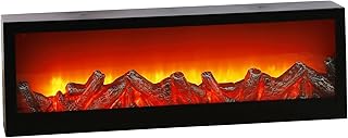 Dekokamin LED Kamin Feuer Elektrokamin Wandkamin Kaminfeuer Batterie 60x20 cm