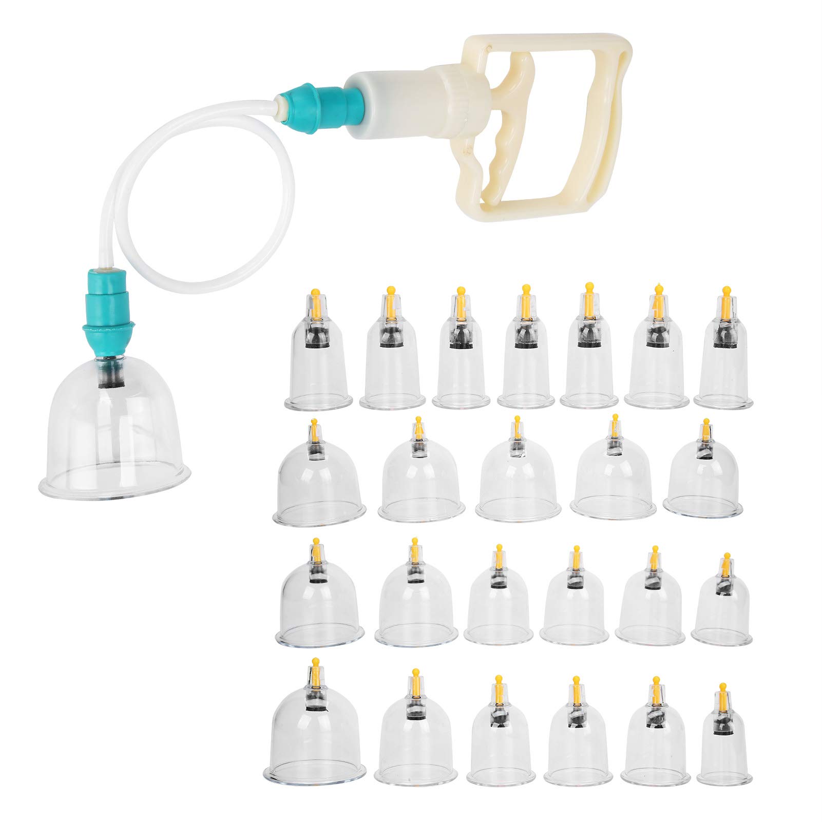 Set per terapia con coppettazione, set professionale per terapia magnetica, set per coppettazione con aspirazione sottovuoto, dispositivo per coppettazione per trattamento del corpo da 24 pezzi
