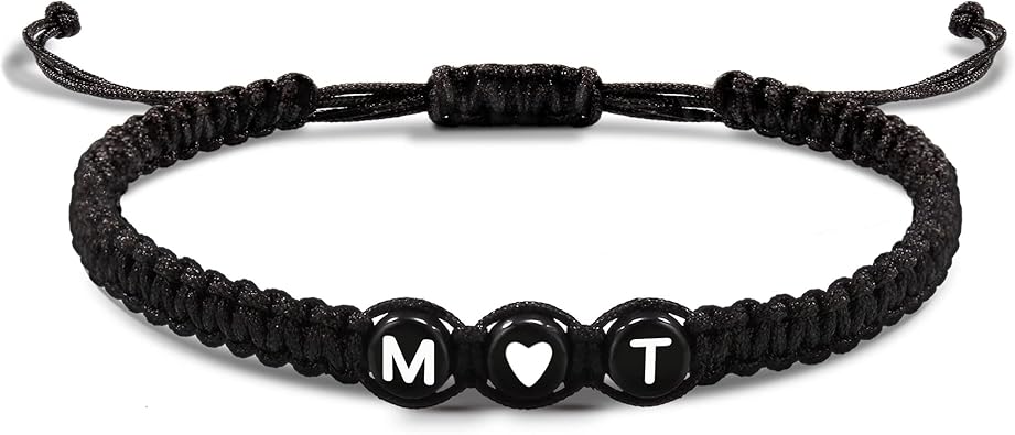 Initial Bracelets for Women Men's Bracelets Gifts for Girlfriend Boyfriend Letter Bracelets I Love You Gifts for Her Him Best Friend Birthday Gift Christmas Jewelry
