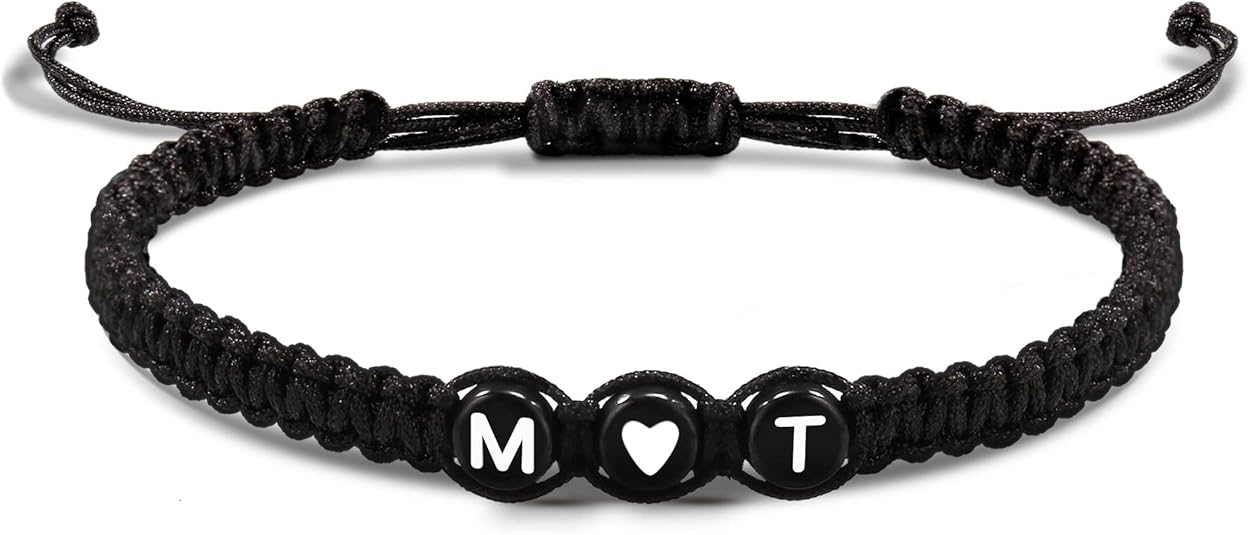 Initial Bracelets for Women Men's Bracelets Gifts for Girlfriend Boyfriend Letter Bracelets I Love You Gifts for Her Him Best Friend Birthday Gift Christmas Jewelry