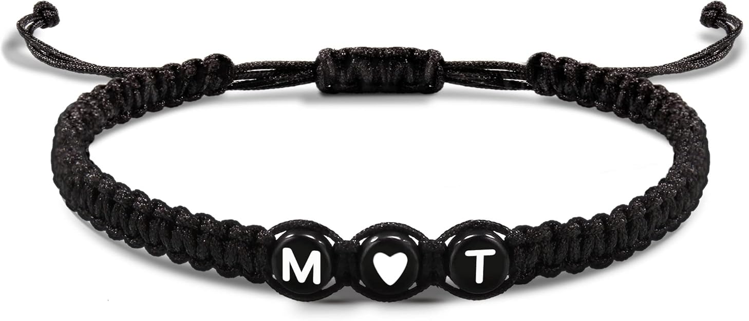 Initial Bracelets for Women Men's Bracelets Gifts for Girlfriend Boyfriend Letter Bracelets I Love You Gifts for Her Him Best Friend Birthday Gift Christmas Jewelry