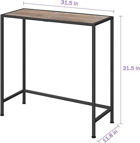 Miniatura 10 de Mesa consola para entrada, mesas pequeñas, consola estrecha negra, mesa de pasillo, muebles de sala de estar, mesa auxiliar delgada detrás del sofá,