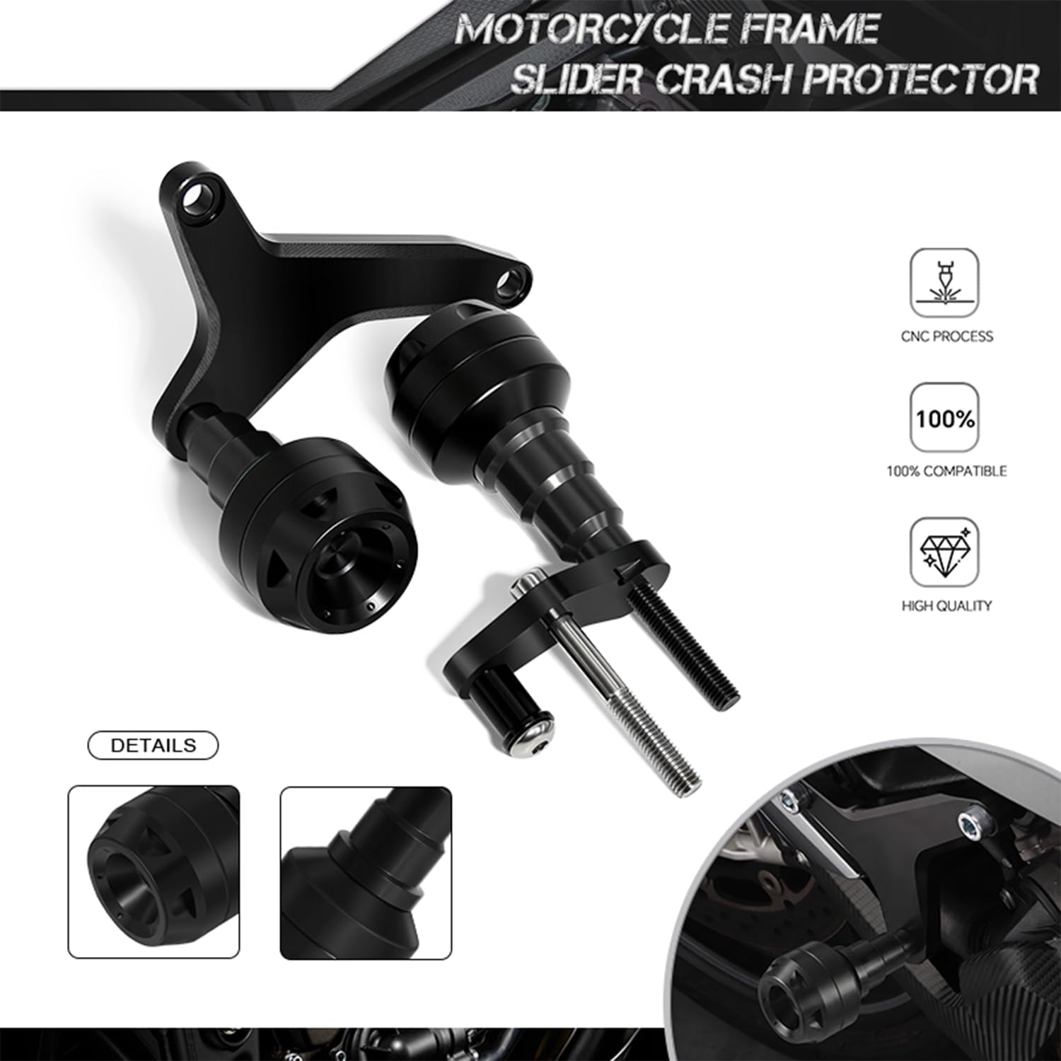 MFGZD Für S1000RR Motorrad Sturzpads Sturzschutz Zubehör (19-22)