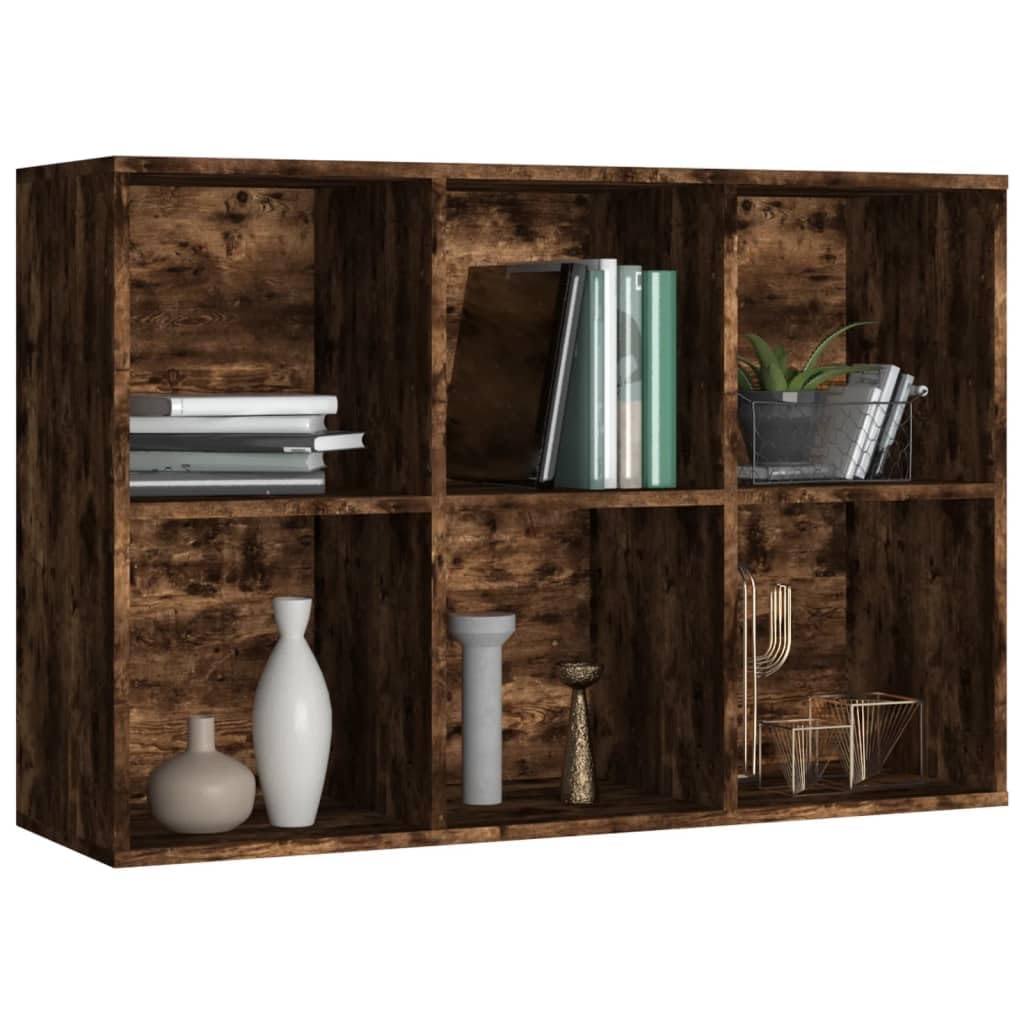 Generisch Bücherregal/Sideboard Räuchereiche 66x30x98 cm Holzwerkstoff,Möbel,Regalsysteme,Bücherregale Bücherschränke-815294