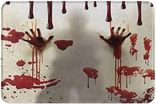 Miniatura 7 de The Murder Mat Tapete de baño de Halloween con huella sangrienta, alfombra de baño con temática de terror de Halloween, cambia de color al instante
