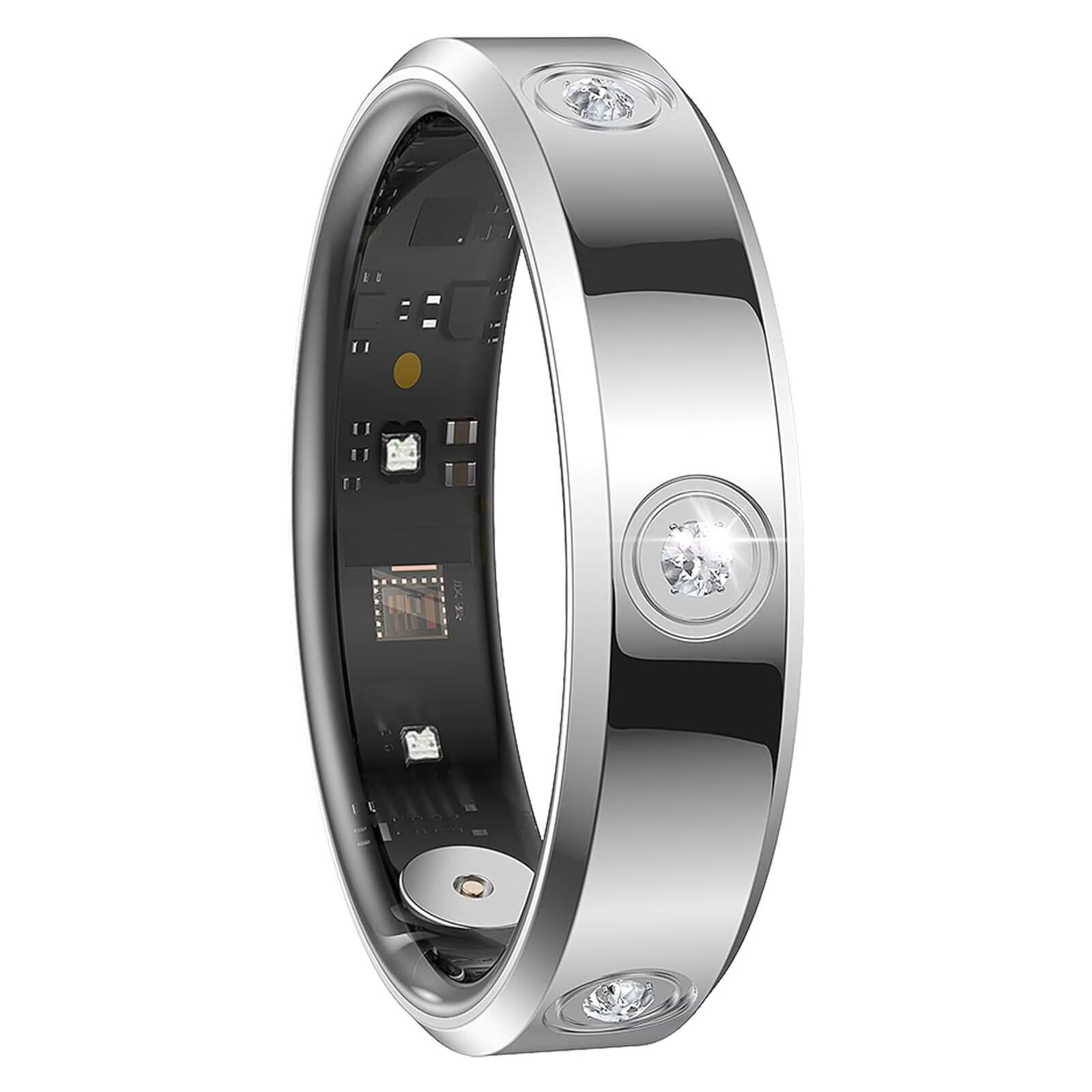 LMLZRL Smart Ring Ultra Narrow Fitness Rings Heart Rate Monitor Sleep Tracker Blood Oxygen Health Tracker Step Counter Calories Pedometer Waterproof Remote Camera Smart Rings for Women Ladies Men