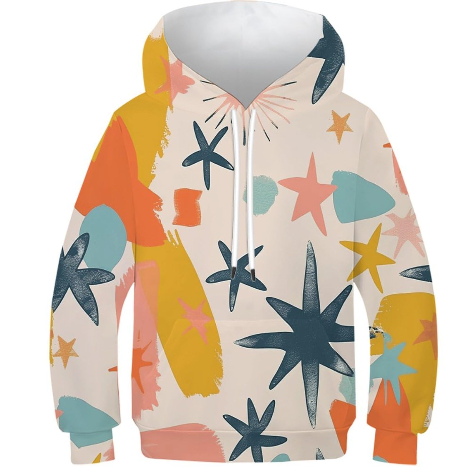 Pull à capuche pour garçons et filles motif imprimé léger 10-12 ans - 8