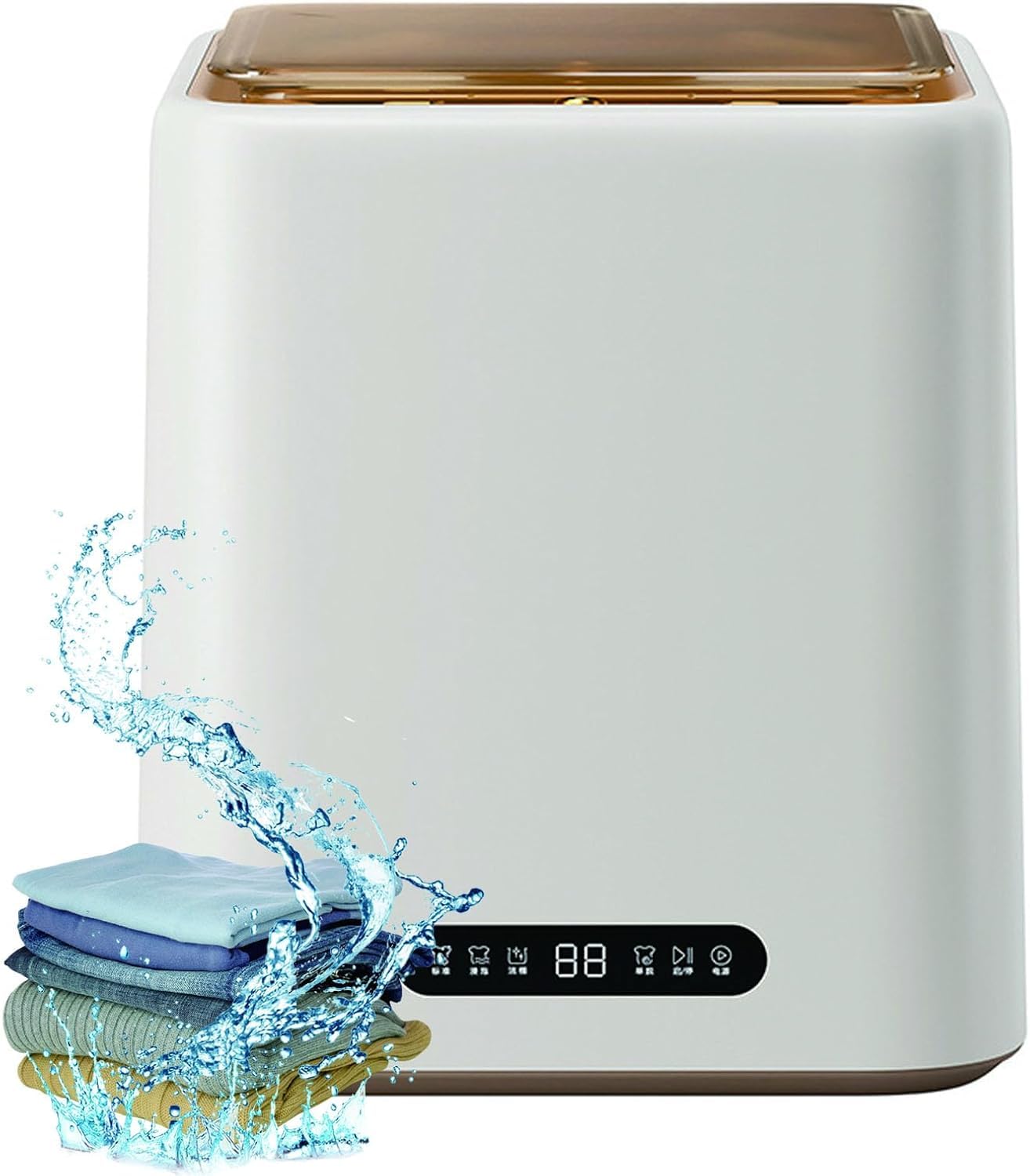Mini pralka, 7L 4 kg 2-w-1 w pełni automatyczna suszarka do bielizny z teleskopową rurą spustową, czterema trybami i wewnętrzną lufą ze stali nierdzewnej, głębokie czyszczenie bielizny, ubra