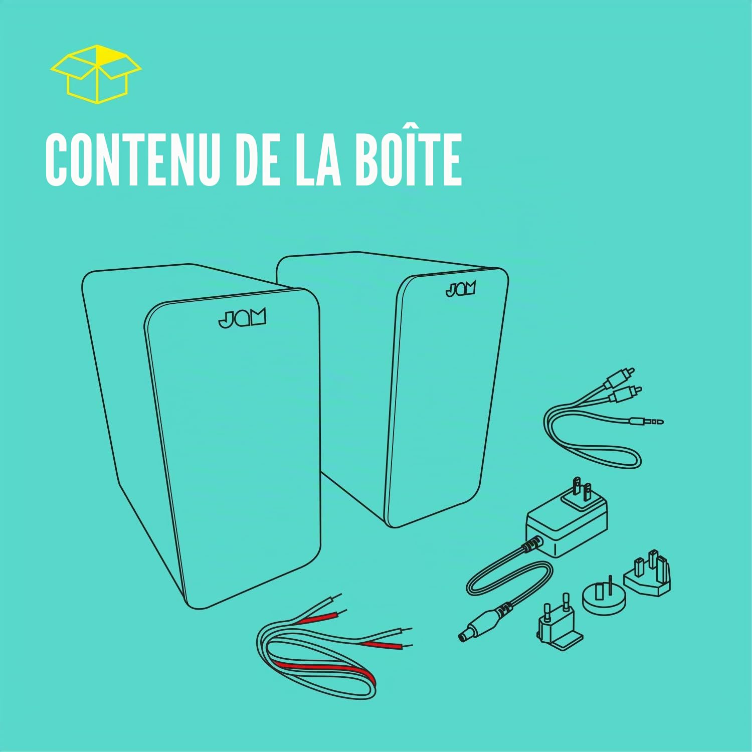JAM Enceintes Bibliothèque Bluetooth – Compacte, Alimentée par Batterie, Entrée Aux, Enceintes Platine Sans Fil, Haut-parleurs 4 PO, Amplificateurs Hte Définition, Basses, Meilleure Acoustique – Noir | son riche, connectivité Bluetooth 5.0, driver de bass