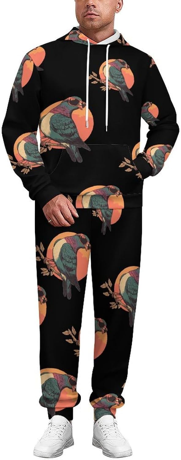 Pigeon 2 Piece Tracksuits Sports Jogging Sweatsuits Set for Men Women