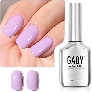 GAOY Pastel Gel Nail Polish, 16ml Soak Off UV Light Cure Gel Polish for Spring Summer Soft Candy Nail Art DIY, Macaron 1648 Light Purple
