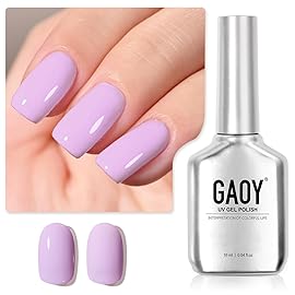 GAOY Pastel Gel Nail Polish, 16ml Soak Off UV Light Cure Gel Polish for Spring Summer Soft Candy Nail Art DIY, Macaron 1648 Light Purple