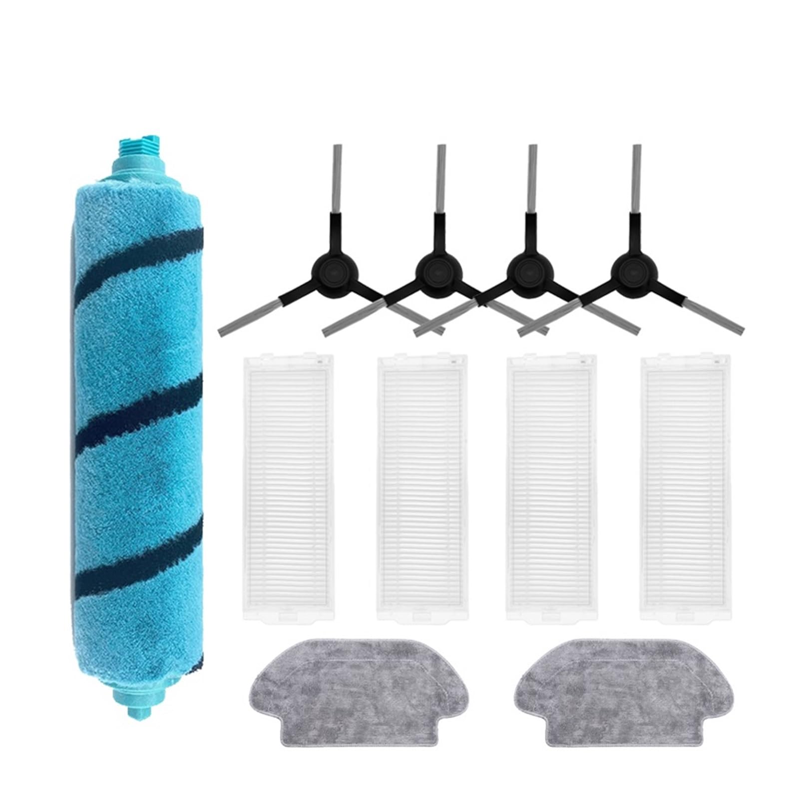 Kicici Roller Side Brush Filter HEPA Mop Rag Cloth Compatible With Xiaomi Robot Vacuum S10 / S12 / B106GL Series Replacement Accessories Parts(074)