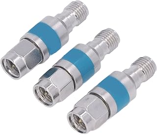 3 Pcs Stainless Steel RF Coaxial DC Block RF Coaxial Attenuator 2W SMA Male to Female Connector Coaxial Compression Fitting RF Attenuator DC to 6.0GHz 50Ω 2dB