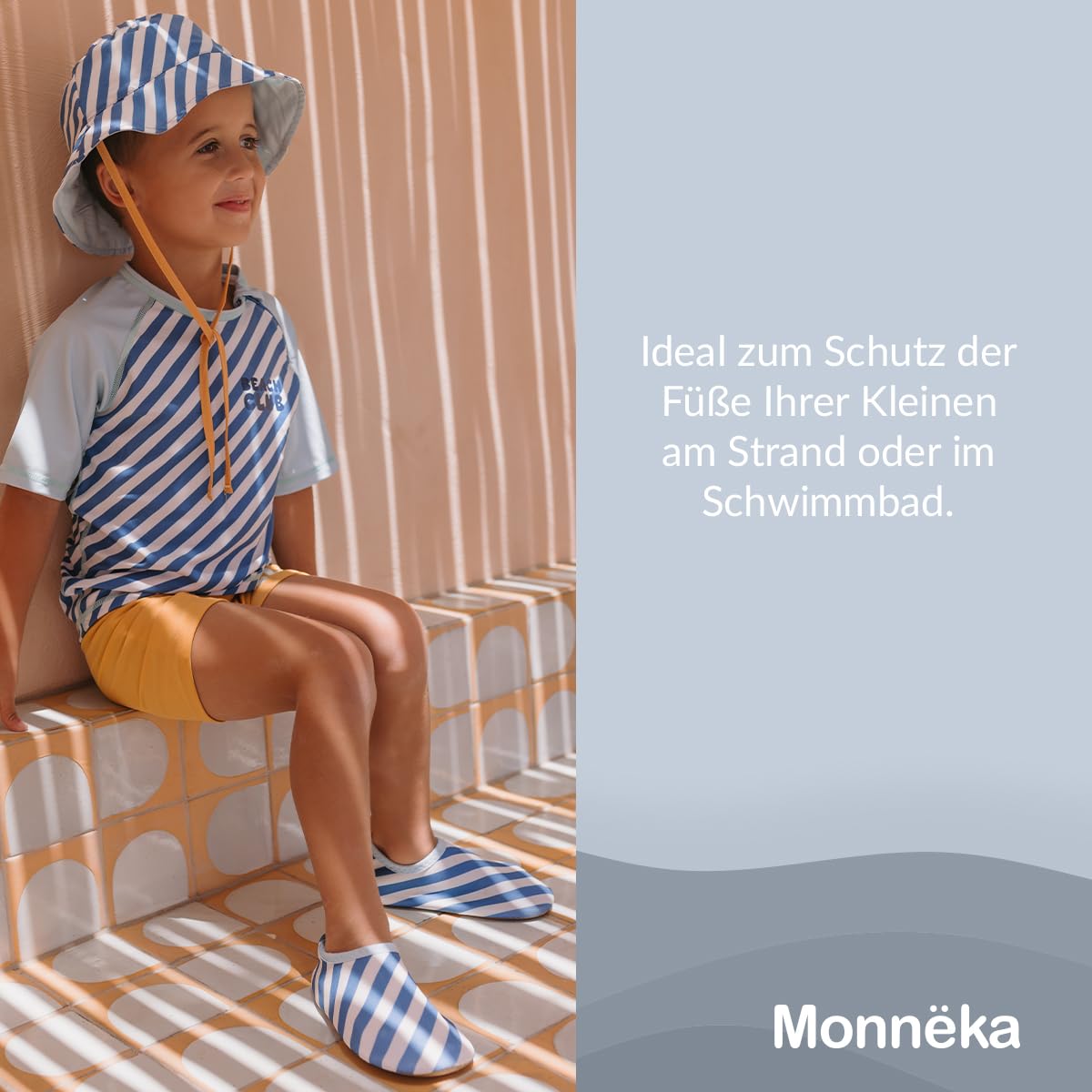 Badeschuhe Kinder | Wasserschuhe & Schwimmschuhe mit UV-Schutz UPF 50+ | rutschfeste Eva-Sohle | Aquaschuhe für Strand, Pool & Outdoor