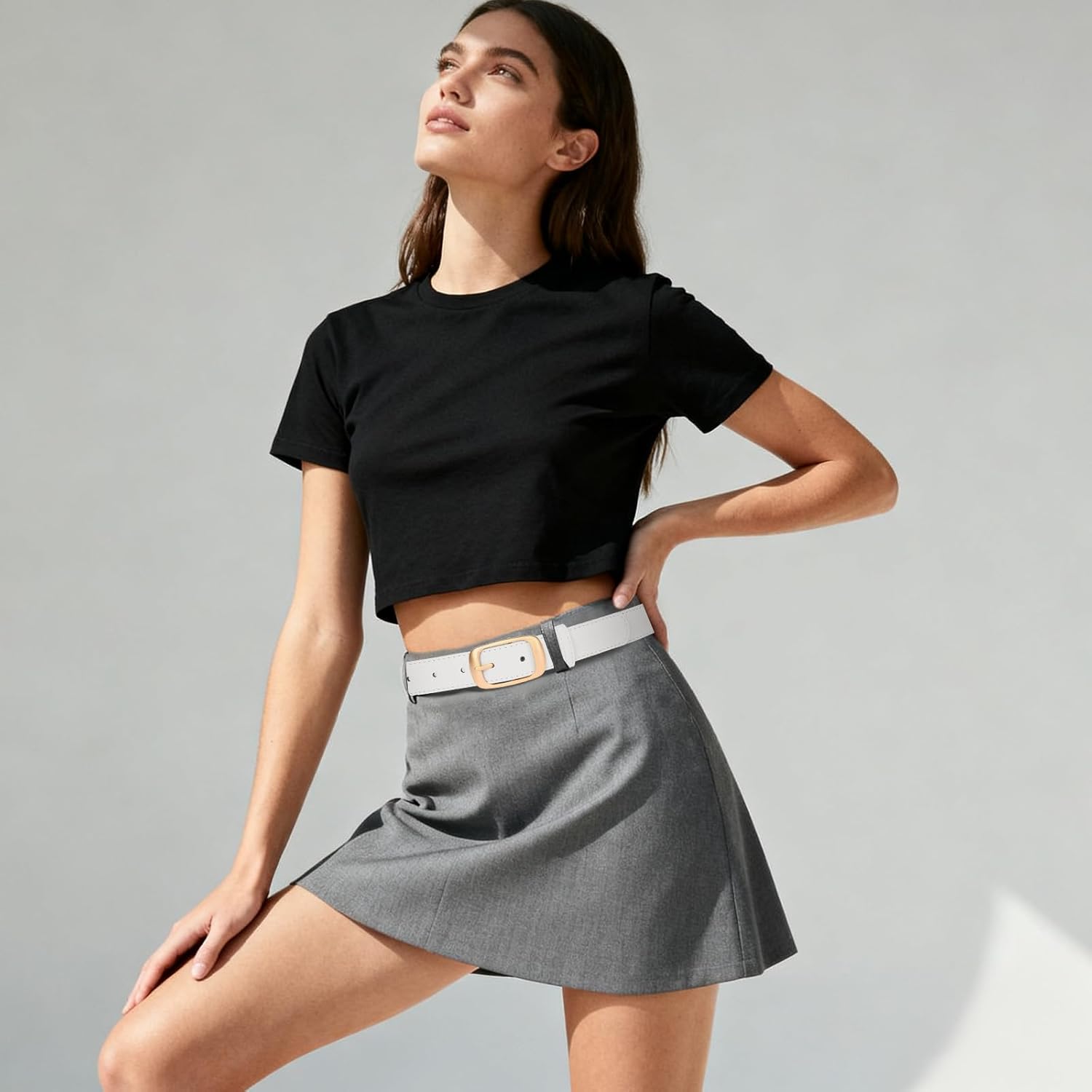 Women Belts For Jeans Pants Dresses Ladies Leather Waist Belt with Elegant Solid Pin Buckle - Image 9