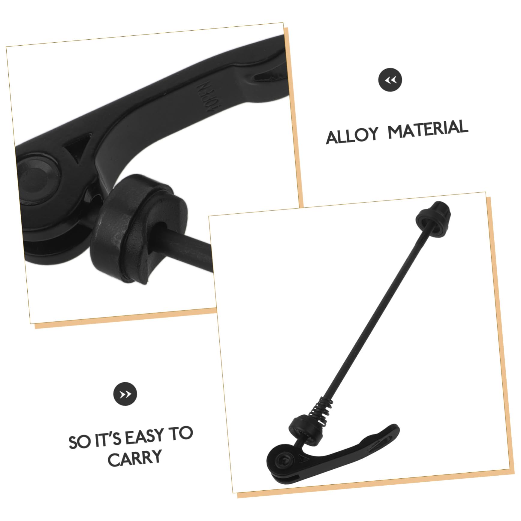 Happyyami 2 Pairs Bike Lock u Lock Bike Wheel Locking Skewer Sturdy Alloy Secure for Replacement Part