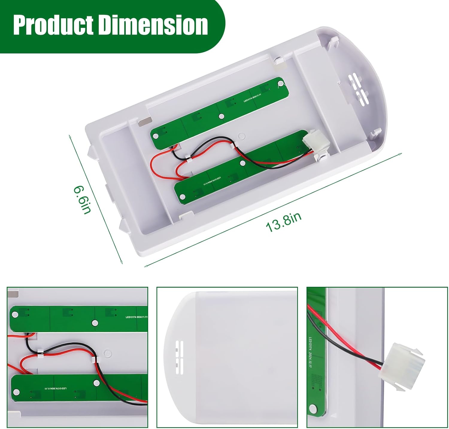 W11527432 Refrigerator Housing Assembly, Compatible with W11387579 W11333374, Suitable for Samsung, Whirlpool, Maytag, and Amana refrigerators LED Lighting Module Replacement Part