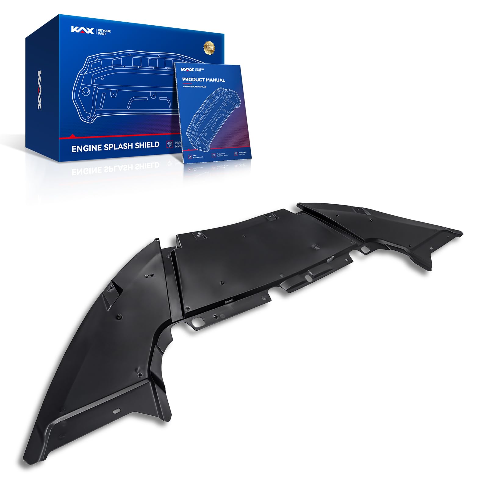 KAX Engine Splash Shield FO1228119 Front Lower Under Cover Compatible with 2012-2014 Ford Focus S/SE/Titanium, 2012-2018 Focus Electric(Except 2013) 1PCS