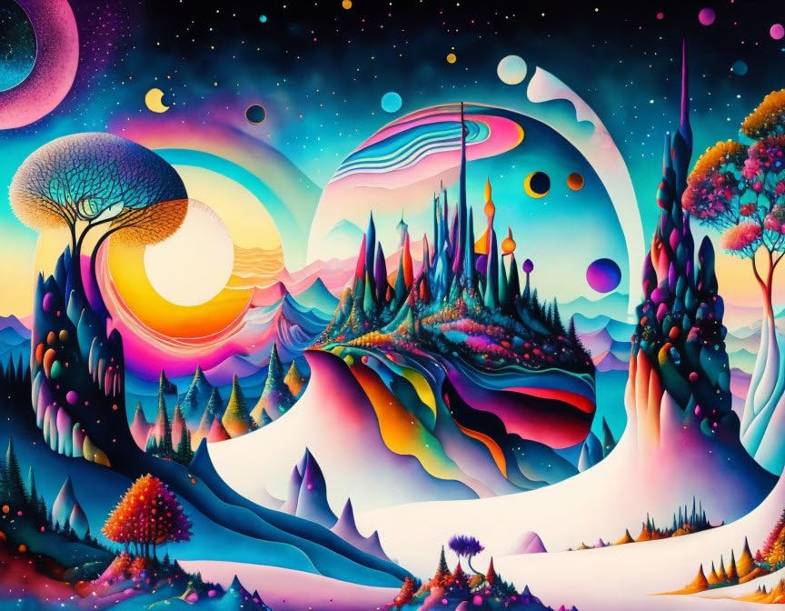Affiches sur toile fantastique surréaliste art mural salon 58 x 90