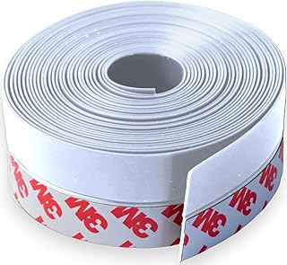 Dpm Tapes - Türdichtung aus Silikon mit 3M-Klebeband, selbstklebender Zugluftstopper für Türen, Wärmedämmung, Schallschutz, Kälteschutz, Energie sparen – Schnell & einfach anzubringen - (Weiß, 5m)