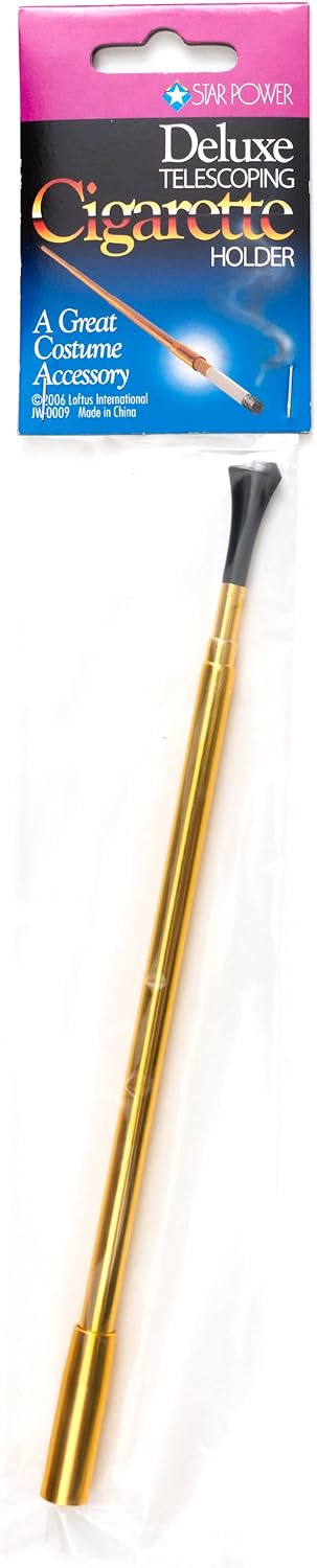 Loftus International Deluxe Telescoping Cigarette Holder Costume Accessory Gold 17.5" L Novelty Item
