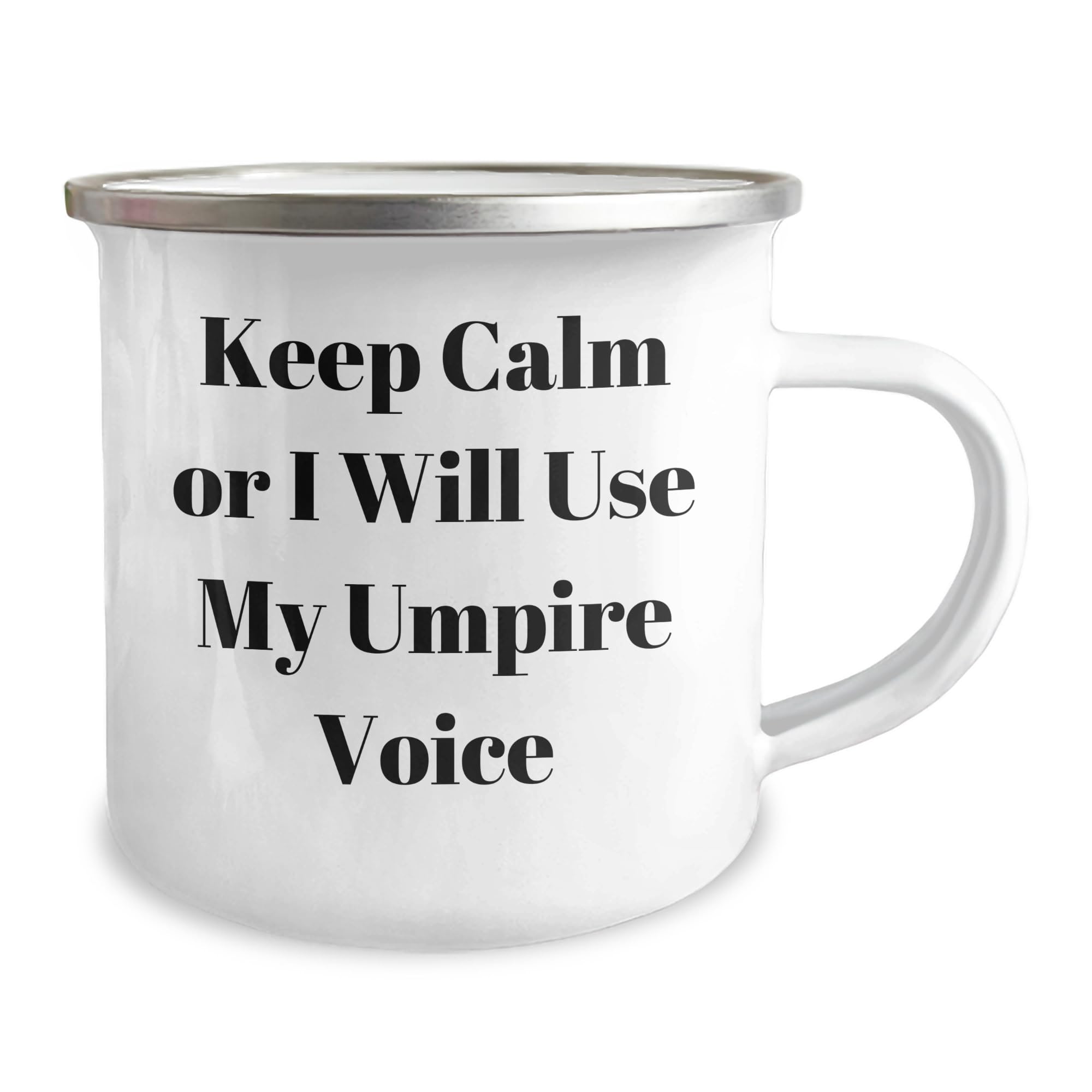 Umpire Gifts for Him Her Friends Family Keep Calm Or I Will Use My Umpire Voice Christmas Camping Mug Unique Presents