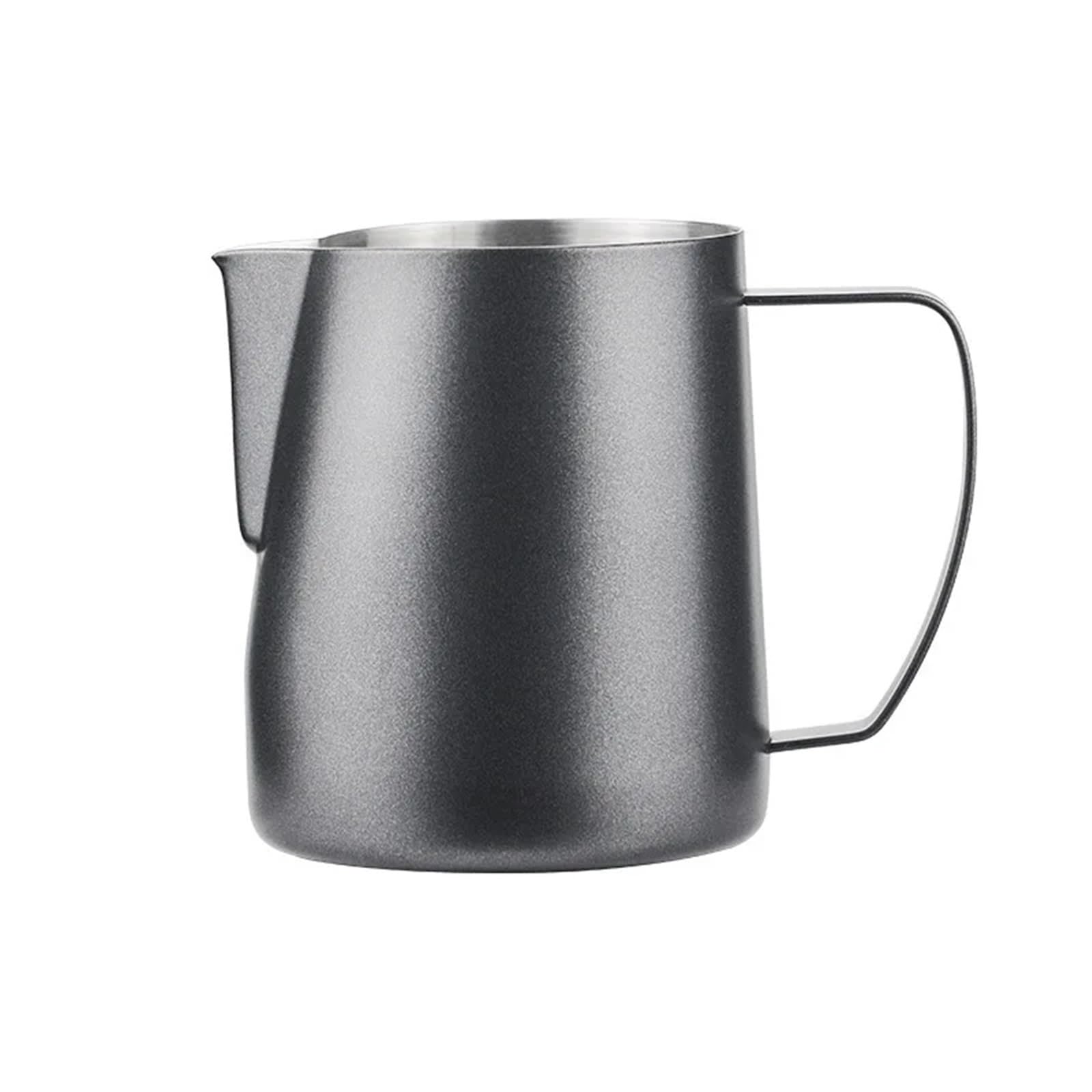 Jarra de leche 700ml acero inoxidable negra para vaporizador