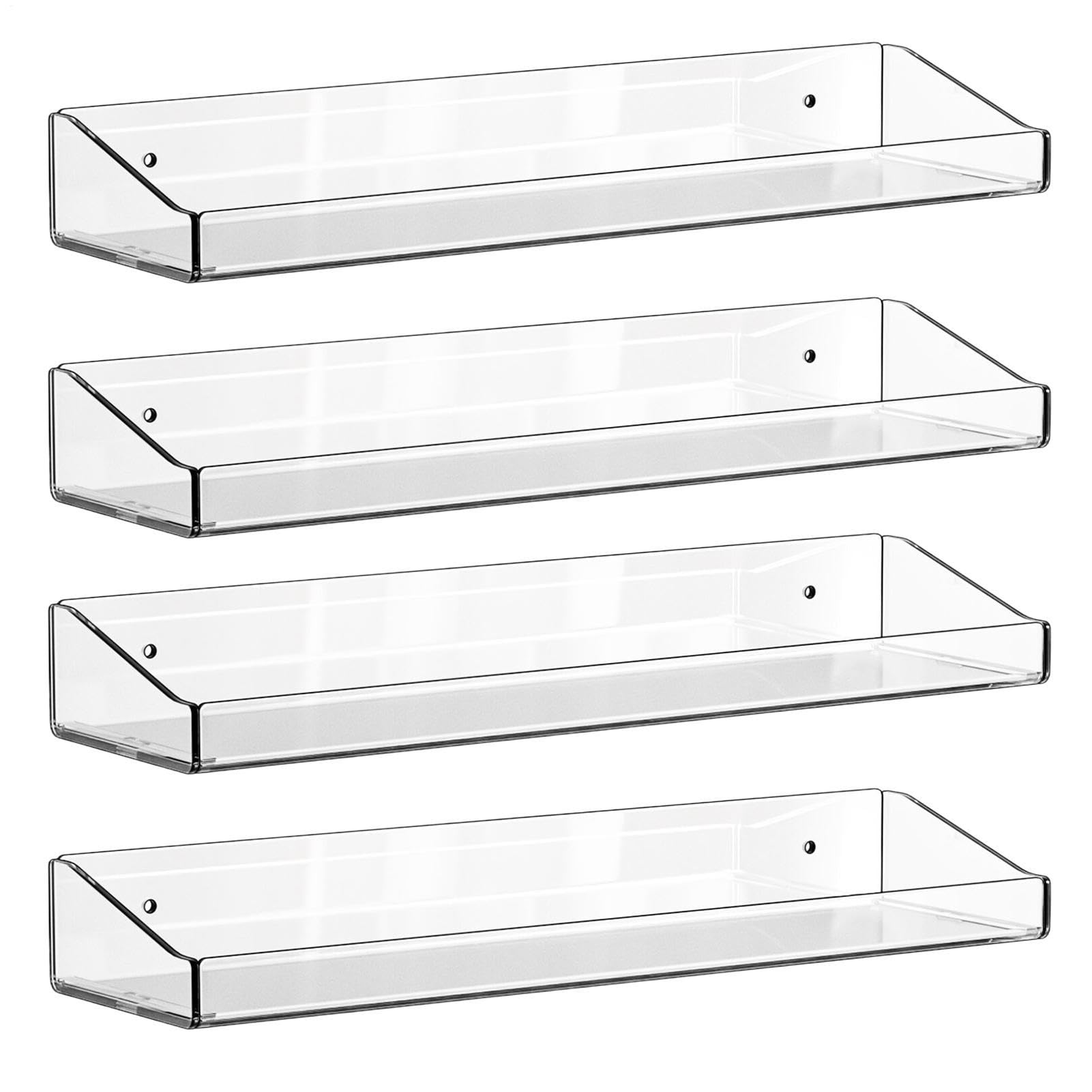 Étagères murales flottantes transparentes pour optimiser et désencombrer vos pièces