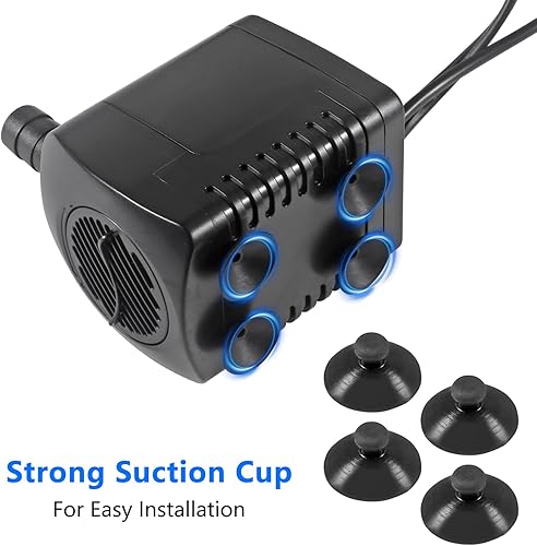 Miniatura 3 de Bomba de agua sumergible de 15 W con luces LED, 260 GPH para acuario, tanque de peces, bomba de agua para estanque, acuario, característica de agua,