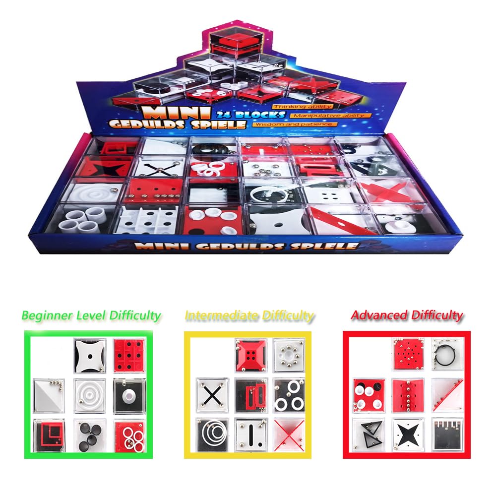OBEST 24 Pieces Intelligence Game Toy, Mini Balanced Labyrinth Game Puzzle Boxes, Suitable for Challenging and Relieving Educational Skills of Children Gifts - Image 4
