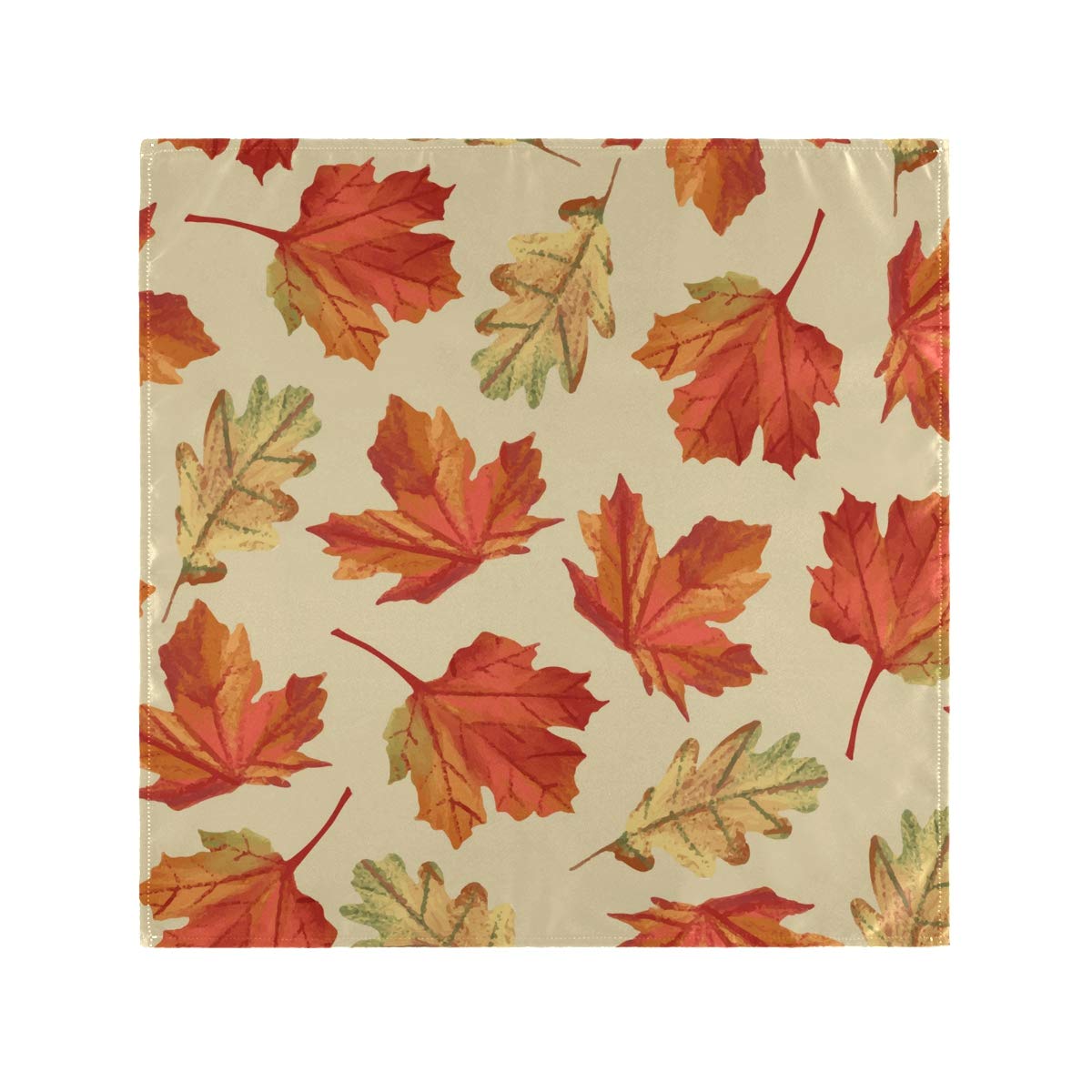 Set 6 Tovaglioli Di Stoffa 50x50 Cm Con Stampe Autunnali Di Zucche - Perfetti Per Decorazioni Rustiche, Feste Di Campagna E Ringraziamento